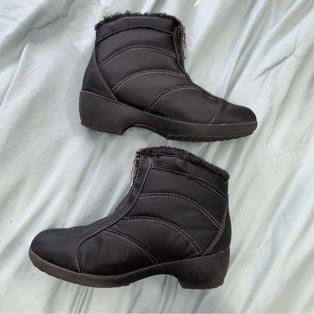 Sporto Zelda2 Black Faux Fur Lined Waterproof  Ankle Boots size 7M - Picture 6 of 12